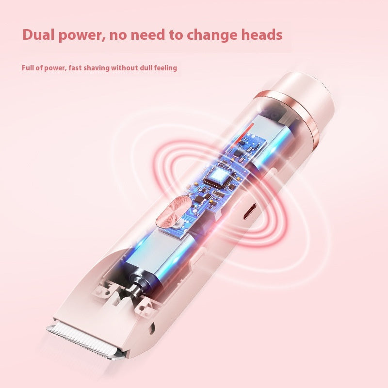 Silque™ - 2 In 1 Hair Remover Women's Double Head Shaver Private Pubic Hair Trimmer