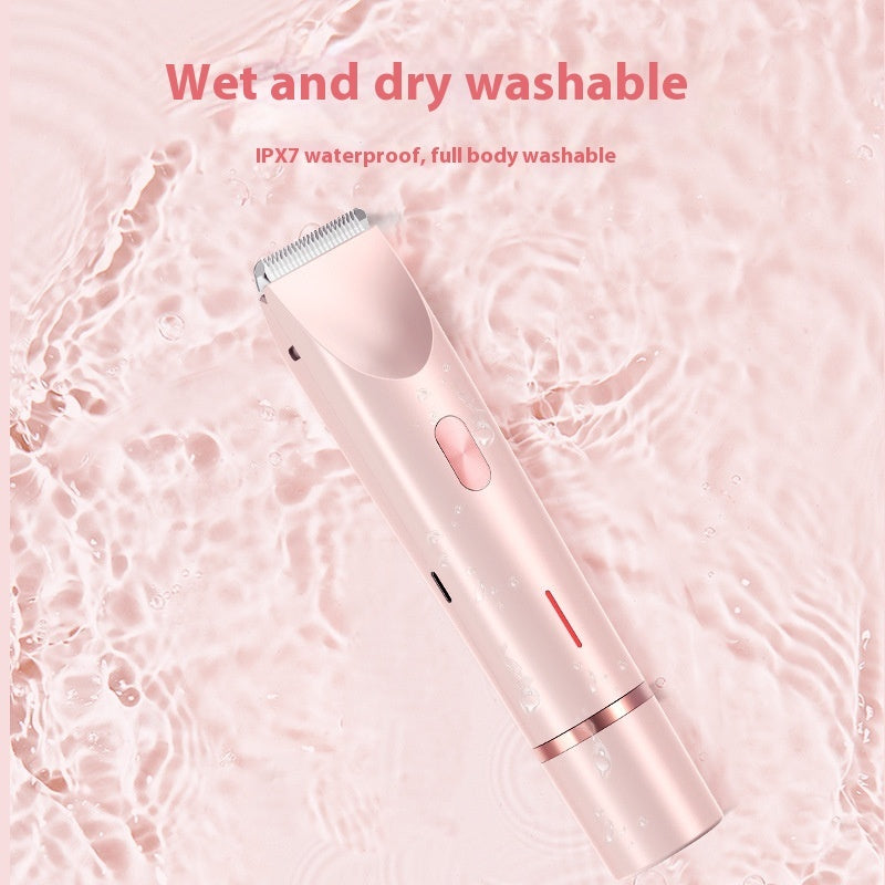 Silque™ - 2 In 1 Hair Remover Women's Double Head Shaver Private Pubic Hair Trimmer