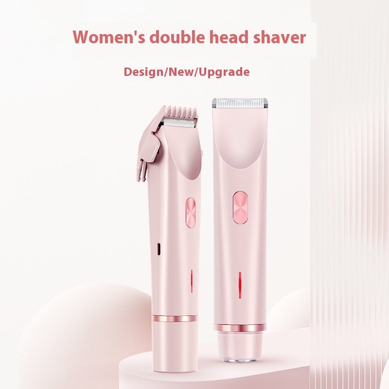 Silque™ - 2 In 1 Hair Remover Women's Double Head Shaver Private Pubic Hair Trimmer
