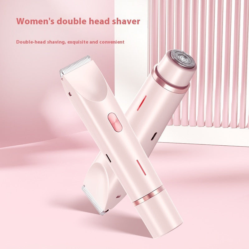 Silque™ - 2 In 1 Hair Remover Women's Double Head Shaver Private Pubic Hair Trimmer